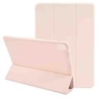 For Huawei MatePad Air 11.5 GEBEI 3-folding Holder Shockproof Flip Leather Tablet Case(Pink) - 1