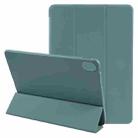 For Huawei MatePad Air 11.5 GEBEI 3-folding Holder Shockproof Flip Leather Tablet Case(Dark Green) - 1