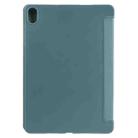 For Huawei MatePad SE 11 GEBEI 3-folding Holder Shockproof Flip Leather Tablet Case(Dark Green) - 3