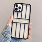 For iPhone 13 Pro Max Electroplating Door Frame Transparent TPU Phone Case(Black) - 1