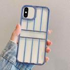 For iPhone XS Max Electroplating Door Frame Transparent TPU Phone Case(Sierra Blue) - 1
