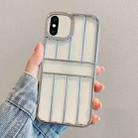 For iPhone XS Max Electroplating Door Frame Transparent TPU Phone Case(Silver) - 1