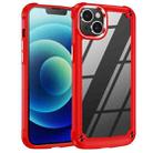 For iPhone 15 TPU + PC Lens Protection Phone Case(Red) - 1