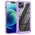 For iPhone 15 TPU + PC Lens Protection Phone Case(Purple) - 1