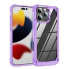 For iPhone 16 Pro TPU + PC Lens Protection Phone Case(Purple) - 1