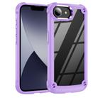 For iPhone 16e TPU + PC Lens Protection Phone Case(Purple) - 1