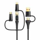 USAMS US-SJ616 PD 100W 6 in 1 Fast Charge Data Cable, Length: 1.2m(Black) - 1