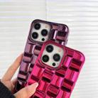 For iPhone 8 Plus / 7 Plus 3D Cube Weave Texture Electroplating Phone Case(Gold) - 3