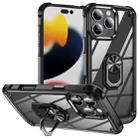 For iPhone 16 Pro Max TPU + PC Lens Protection Phone Case with Ring Holder(Black) - 1