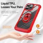 For iPhone 16 Pro Max TPU + PC Lens Protection Phone Case with Ring Holder(Red) - 2