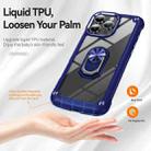 For iPhone 16 Pro Max TPU + PC Lens Protection Phone Case with Ring Holder(Blue) - 2