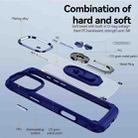 For iPhone 16 Pro Max TPU + PC Lens Protection Phone Case with Ring Holder(Blue) - 3