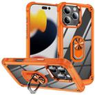 For iPhone 16 Pro Max TPU + PC Lens Protection Phone Case with Ring Holder(Orange) - 1