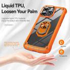 For iPhone 16 Pro Max TPU + PC Lens Protection Phone Case with Ring Holder(Orange) - 2