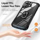 For iPhone 16 Plus TPU + PC Lens Protection Phone Case with Ring Holder(Black) - 2