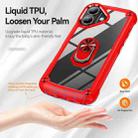 For iPhone 16 Plus TPU + PC Lens Protection Phone Case with Ring Holder(Red) - 2