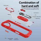 For iPhone 16 Plus TPU + PC Lens Protection Phone Case with Ring Holder(Red) - 3