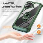 For iPhone 16 Plus TPU + PC Lens Protection Phone Case with Ring Holder(Green) - 2