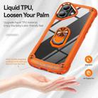 For iPhone 16 Plus TPU + PC Lens Protection Phone Case with Ring Holder(Orange) - 2