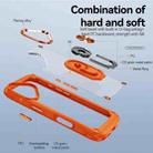 For iPhone 16 Plus TPU + PC Lens Protection Phone Case with Ring Holder(Orange) - 3