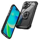 For iPhone 17 TPU + PC Lens Protection Phone Case with Ring Holder(Black) - 2