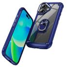 For iPhone 17 TPU + PC Lens Protection Phone Case with Ring Holder(Blue) - 2
