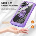 For iPhone 17 TPU + PC Lens Protection Phone Case with Ring Holder(Purple) - 3