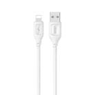 USAMS US-SJ618 2.4A USB to 8 Pin Silicone Data Cable, Length: 1m(White) - 1