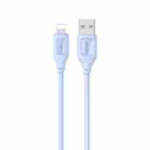 USAMS US-SJ618 2.4A USB to 8 Pin Silicone Data Cable, Length: 1m(Blue) - 1