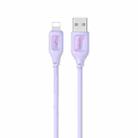 USAMS US-SJ618 2.4A USB to 8 Pin Silicone Data Cable, Length: 1m(Purple) - 1