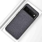 For Google Pixel 8 Shockproof Cloth Texture PC+ TPU Phone Case(Grey) - 1