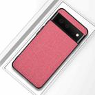 For Google Pixel 8 Pro Shockproof Cloth Texture PC+ TPU Phone Case(Pink) - 1