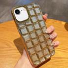 For iPhone SE 2022 / SE 2020 / 8 / 7 3D Grid Glitter Paper Phone Case(Gold) - 1