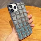 For iPhone 11 Pro Max 3D Grid Glitter Paper Phone Case(Silver) - 1