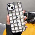 For iPhone 14 3D Grid Phone Case(Silver) - 1