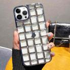 For iPhone 14 Pro Max 3D Grid Phone Case(Silver) - 1
