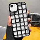 For iPhone SE 2022 / SE 2020 / 8 / 7 3D Grid Phone Case(Black) - 1
