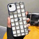 For iPhone SE 2022 / SE 2020 / 8 / 7 3D Grid Phone Case(Silver) - 1