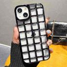 For iPhone 13 3D Grid Phone Case(Black) - 1