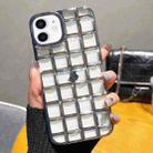 For iPhone 12 mini 3D Grid Phone Case(Silver) - 1