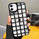 For iPhone 11 3D Grid Phone Case(Black) - 1