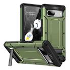 For Google Pixel 7 5G Matte Holder Phone Case(Army Green) - 1