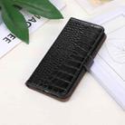 For iPhone 16 Pro Max Crocodile Top Layer Cowhide Leather Phone Case(Black) - 2