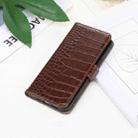 For iPhone 16 Pro Max Crocodile Top Layer Cowhide Leather Phone Case(Brown) - 2