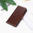 For iPhone 16 Crocodile Top Layer Cowhide Leather Phone Case(Brown) - 2