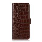 For iPhone 16 Crocodile Top Layer Cowhide Leather Phone Case(Brown) - 3