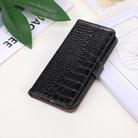 For iPhone 16e Crocodile Top Layer Cowhide Leather Phone Case(Black) - 2