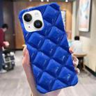 For iPhone 14 Plus Diamond Lattice Varnish TPU Phone Case(Blue) - 1