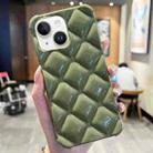 For iPhone 14 Plus Diamond Lattice Varnish TPU Phone Case(Olive Green) - 1