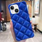 For iPhone 14 Diamond Lattice Varnish TPU Phone Case(Blue) - 1